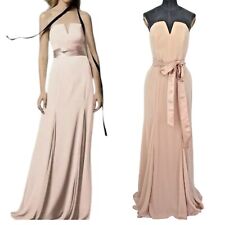 Bridesmaid Wedding Dress White Vera Wang V Wire Mermaid Blush Pink Crepe Size 0
