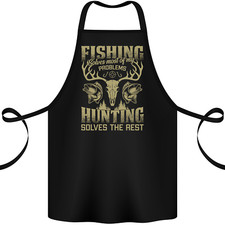 Fishing & Hunting Fisherman Hunter Funny Cotton Apron 100% Organic
