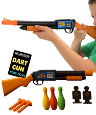 Toy Dart Gun Shooting Game Set Pump Action Foam Darts