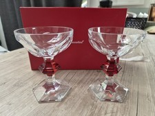 Baccarat Harcourt Red Knop Coupe - Open but not used - Excellent Condition