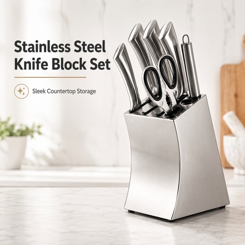 Stainless steel knife block - knife,