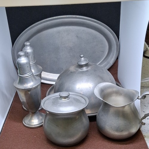 Pewter coffee tea set - pewter, lot