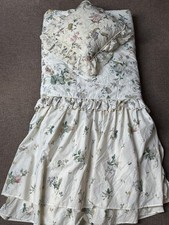 Vintage Dorma V&A Guinevere Double Quilted Frilled Bedspread & Cushion 