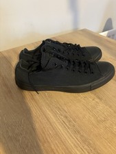 Converse Chuck Taylor All Stars Low Top Mono All Black Mens UK9 Great Condition