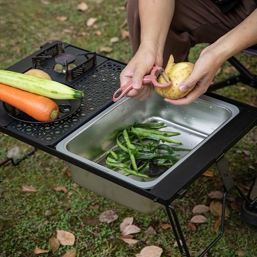 Stainless steel camping sink - steel,