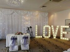 HIRE GIANT 5FT LOVE ILLUMINATED LETTERS WHITE WEDDING DECORATION PHOTO PROP