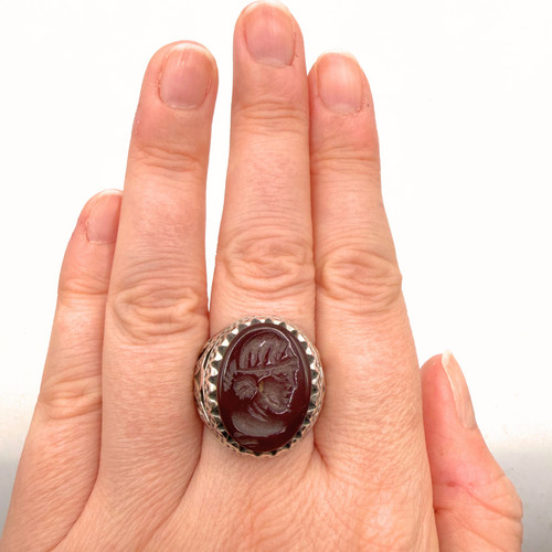 Sterling silver carnelian - silver,