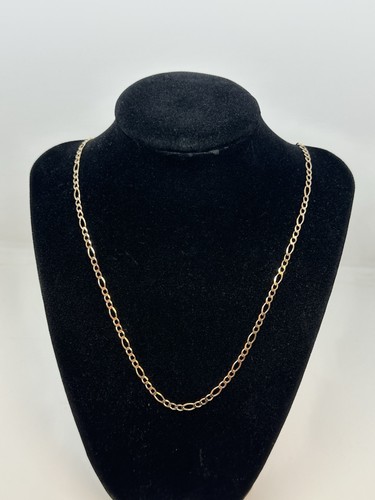 9ct gold figaro chain - 7.8g,