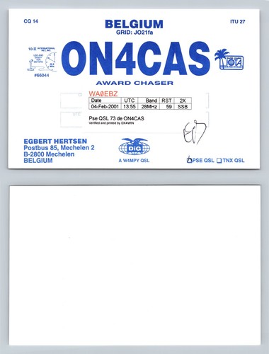 Ham radio qsl qso postcard - qsl,