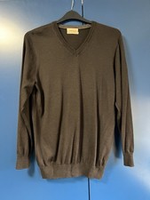 Men’s Marks & Spencer’s collezione Italian merino with silk jumper  brown  large
