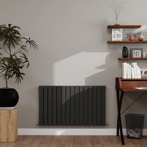 Anthracite radiator flat - flat, panel