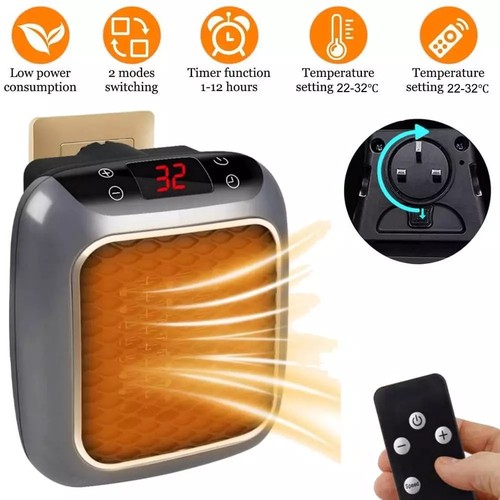 Electric wall heater fan plug - electric,