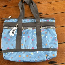 BNWT Large Women’s Polka Dots LeSportSac Tote/Weekender Bag with Shoulder Strap
