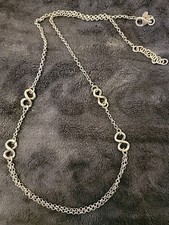 Long Sterling Silver Rhodium
