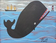 Steve Camps Oil Painting Whale