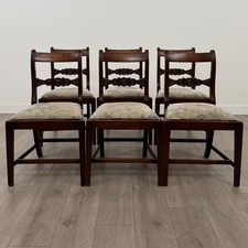 Antique 18th Century Regency Set of 6 Mahogany Dining Chairs ( REF AF-4588 )