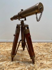 Antique Brass Telescope With