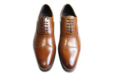 John White Men's Brown Leather Oxford Shoes UK Size 9