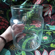 Vintage White Company hand blown glass hurricane jar vase terrarium