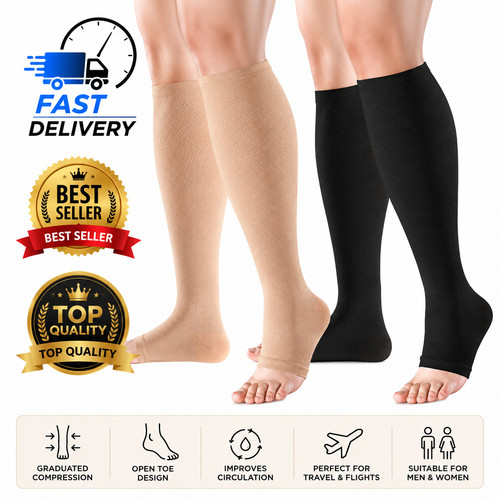 Open toe knee high - open,