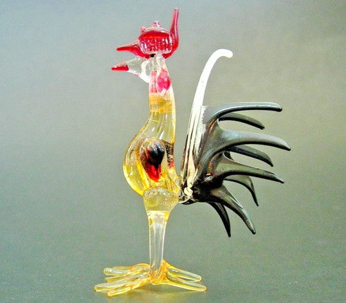 Hand blown art - blown, rooster