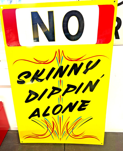 Hand painted lettered sign - lettered,