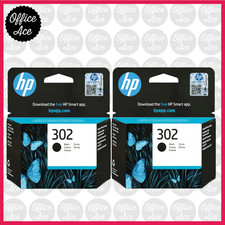 Original HP 302 Black Ink x2