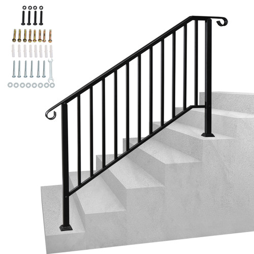Wrought iron handrail for 5 - wrought, 1-5