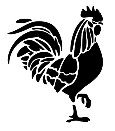 Rooster chicken stencil - stencil,