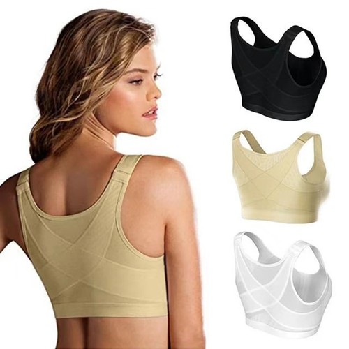 Front fastening bra cotton - front,
