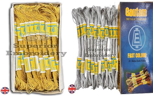 Gold silver metallic thread - metallic,