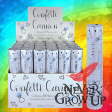 20cm WHITE CONFETTI Cannons Poppers Shooter Wedding New Years Large Fun Party