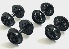 4 x Hornby Dublo Spoked Plastic Wheelset for wagons/coaches, VGC spares, Wheels