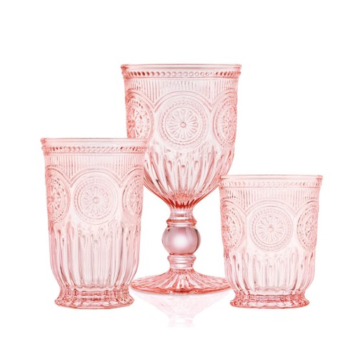 Pink glassware bundle wine - pink,