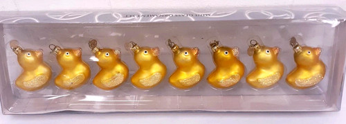 Mini glass duck - glass, christmas