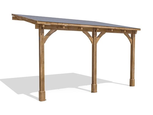 Lean gazebo 4x3m - lean, wooden