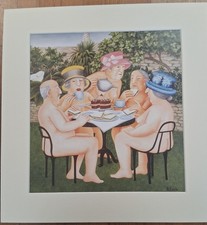 Beryl Cook mounted print - Tea