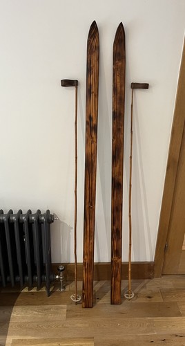 Wooden skis and - and, unique