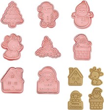 Christmas Cookie Cutter Set 8pcs Santa Tree Reindeer Gingerbread Biscuit Tools