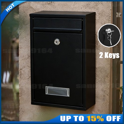Black large letter box - large,
