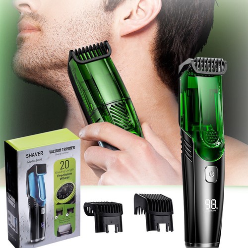 Vacuum beard trimmer for - trimmer, men