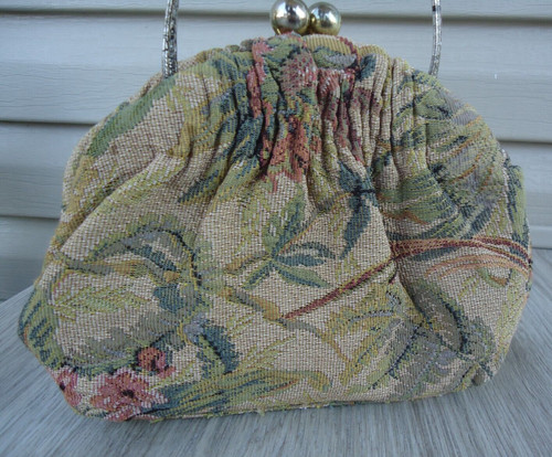 Vtg floral tapestry - vtg, handbag