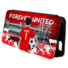 Personalised Man Utd iPhone Case Football Flip Phone Cover Boys Gift CFP38