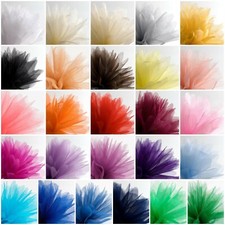 PACK 50 Cristal PEAKED EDGE Organza Tulle 23cm Circles Bomboniere Favour Net