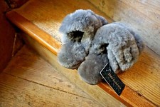 Emu Australia jacana adjustable Slippers Charcoal Size UK4 37 BNWT W6M5