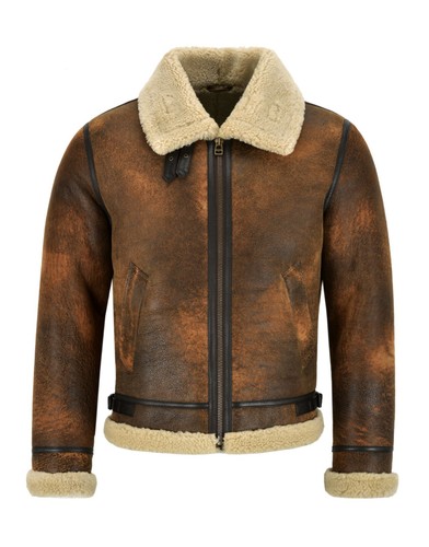 Mens sheepskin jacket dark - sheepskin,