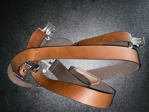 Usa leather braces adjustable - leather,