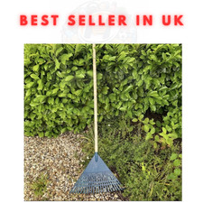 Plastic garden black rake - black,
