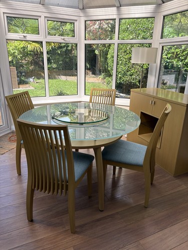 Oak veneer with glass - oak,