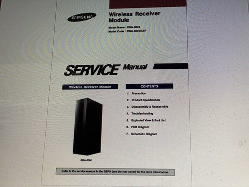 Samsung swa 5000 service - samsung,